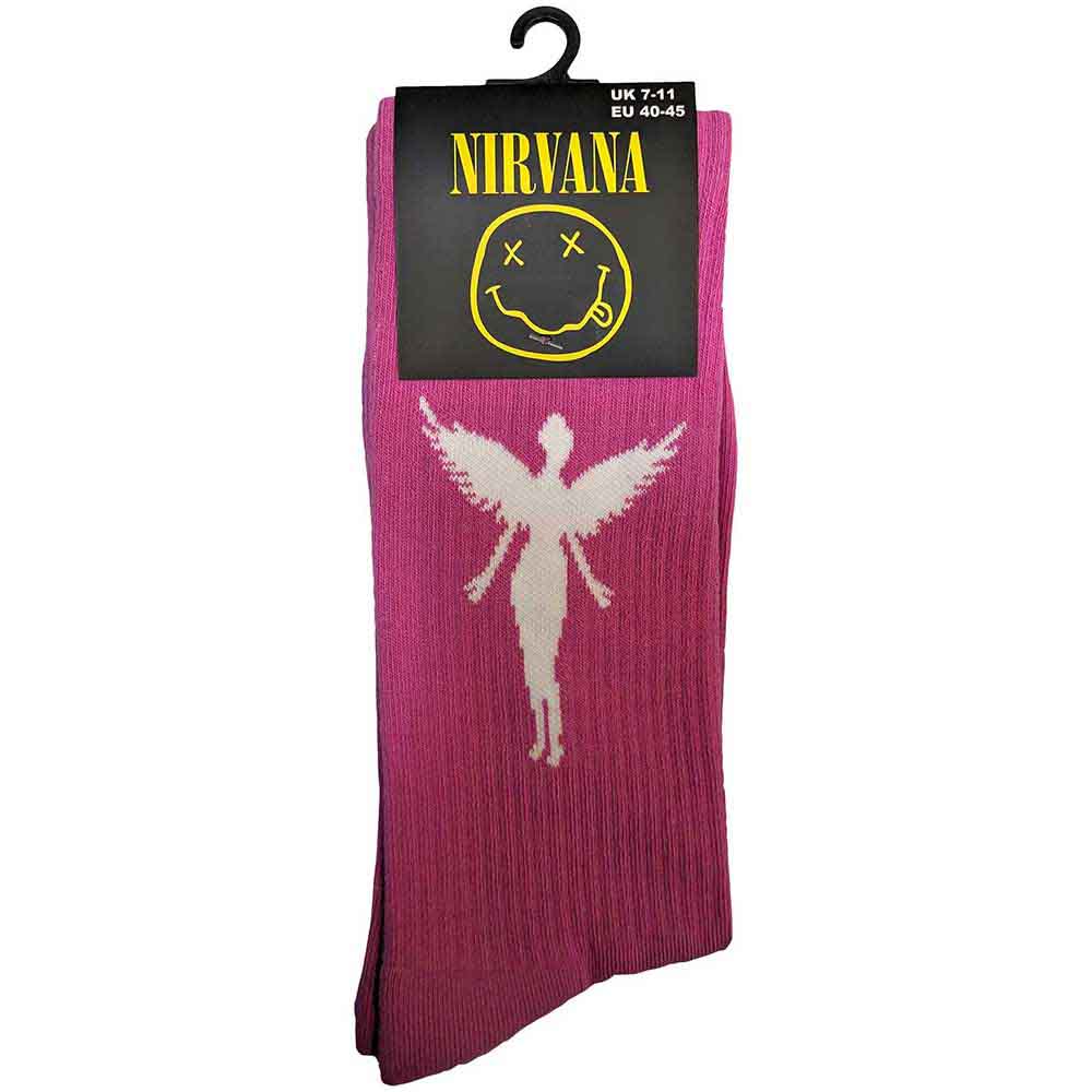 Image of Nirvana Unisex Terry Socks: In Utero White Angel Rock Off
